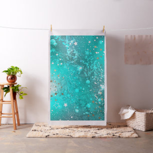 Tela Fondo de Relieve metalizado turquesa de mimbre