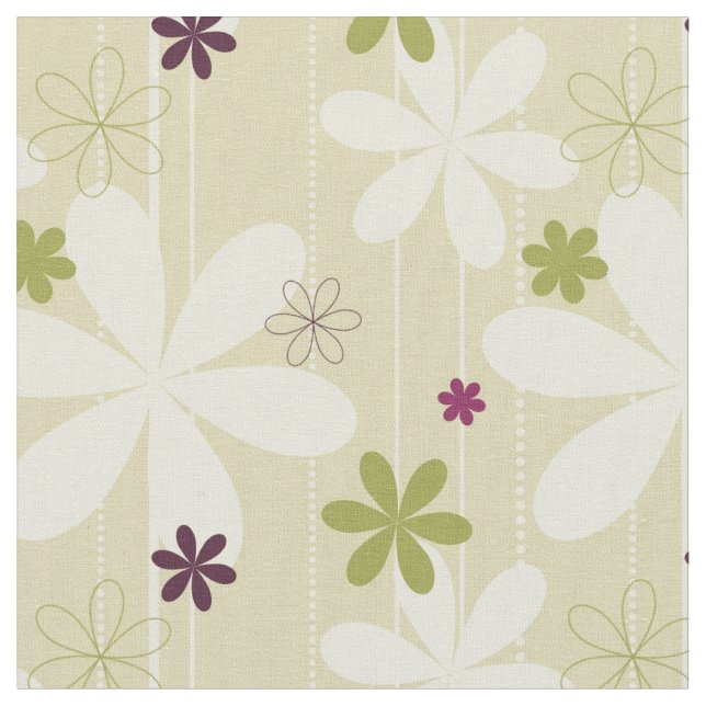 Tela Fondo floral retro (De cerca)