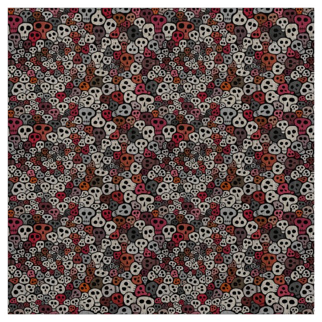 Tela Fondo inconsútil de los cráneos (Retal)