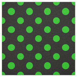 Tela Fondo negro lunares verdes