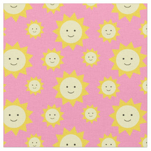 Tela Fondo rosa del sol amarillo feliz