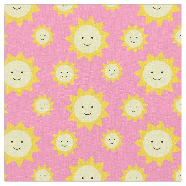 Tela Fondo rosa del sol amarillo feliz (De cerca)