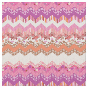 Tela Fondo rosado del zigzag