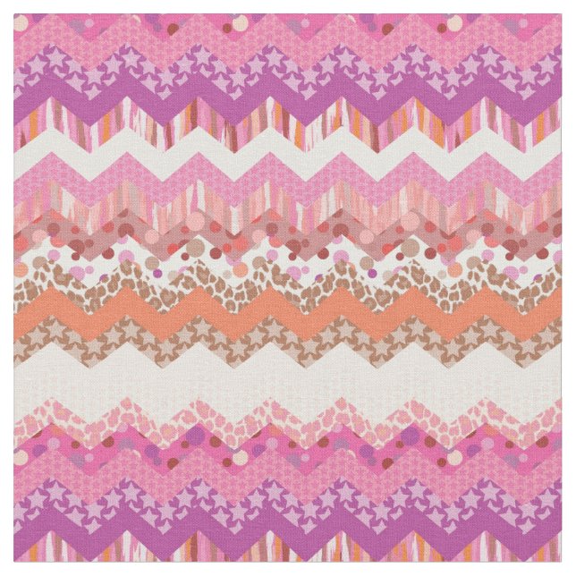 Tela Fondo rosado del zigzag (De cerca)