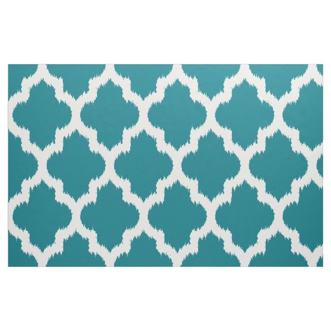 Tela Fondo Turquesa del Personalizado Ikat del Quatrefo ("Cuarto gordo" (fat quarter))