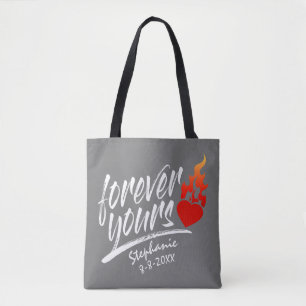 Tela Forever Yours Custom Name Valentine   Bolso de tel