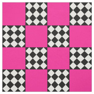 Tela Forma cuadrada del arlequín blanco rosado Textil