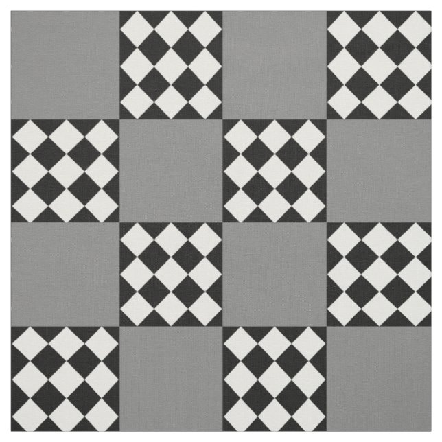 Tela Forma cuadrada del Harlequin blanco negro gris (Retal)