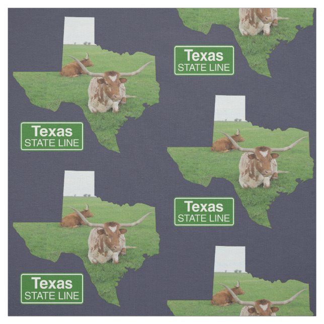Tela Forma de Texas con Rótulo de línea estatal de acer (Retal)
