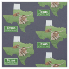 Tela Forma de Texas con signo de línea estatal de toro