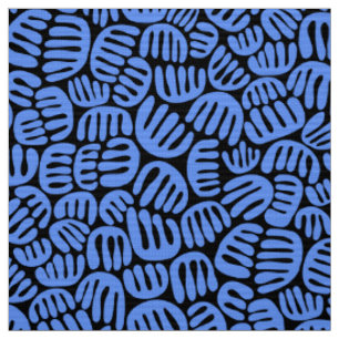Tela Formas abstractas 301122 - Azul bebé en negro