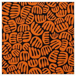 Tela Formas abstractas 301122 - Naranja en negro