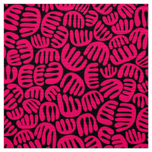 Tela Formas abstractas 301122 - Rojo neón sobre negro