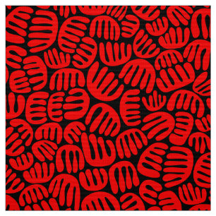 Tela Formas abstractas 301122 - Rojo sobre negro