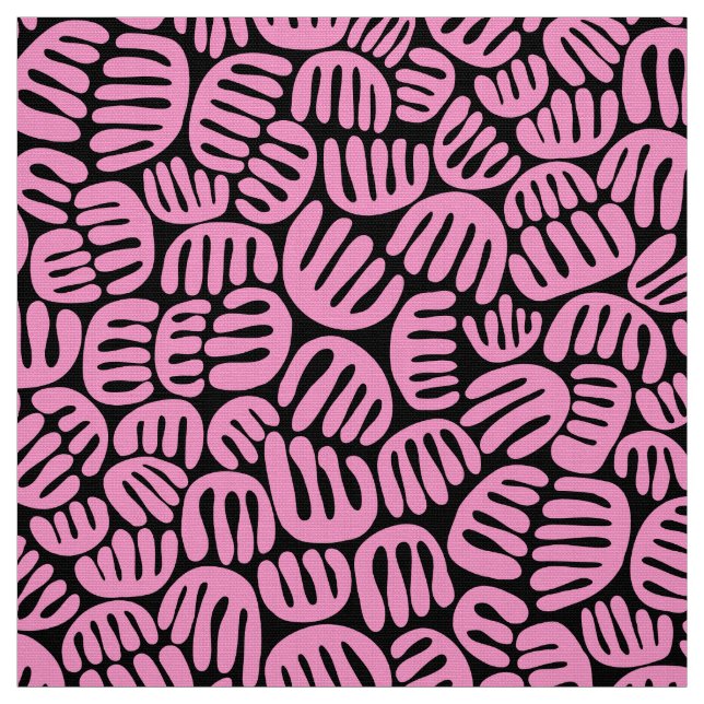 Tela Formas abstractas 301122 - Rosa en negro (Retal)