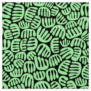 Tela Formas abstractas 301122 - Verde de menta sobre ne