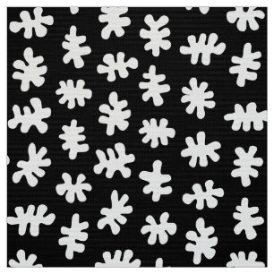 Tela Formas amórficas 120322 - Blanco sobre negro