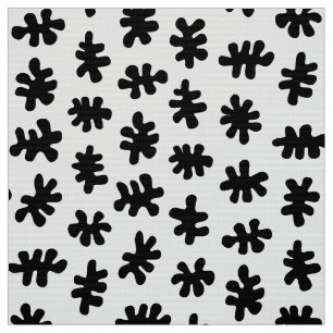 Tela Formas amórficas 120322 - Negro sobre blanco