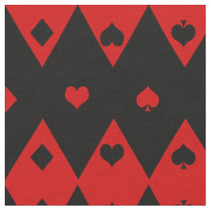 Tela Formas de cartas de juego negras y rojas