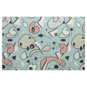 Tela Formas orgánicas atómicas modernas de mediados d