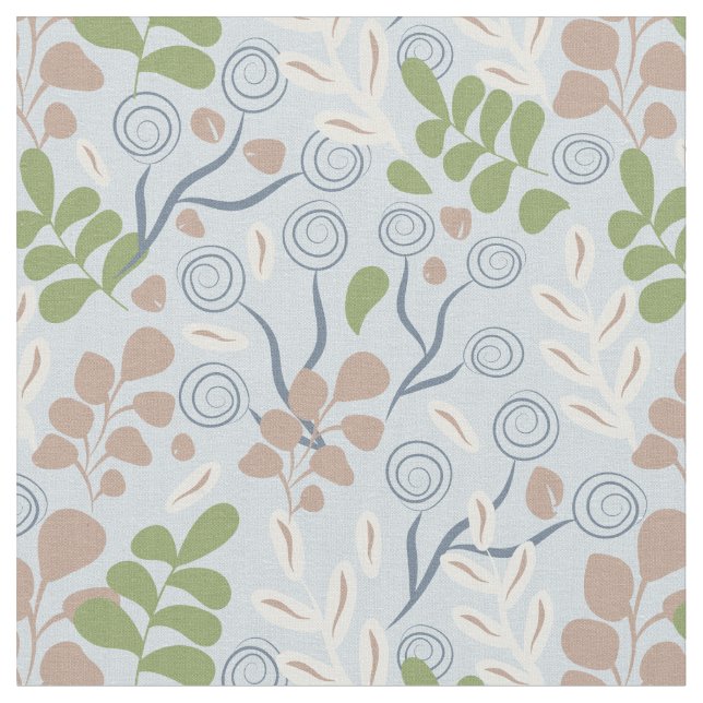 Tela Formas orgánicas botánicas (De cerca)