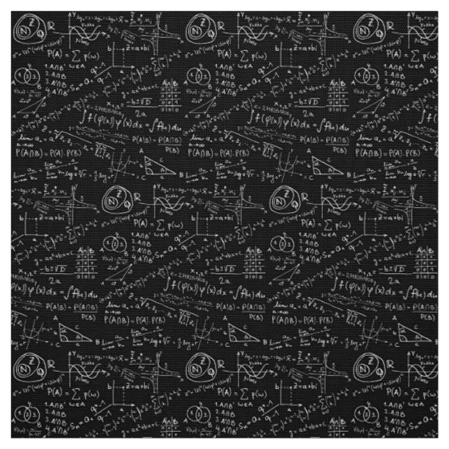 Tela - Fórmula matemática en negro y blanco (Retal)