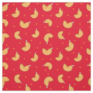 Tela Fortune Cookie Red Chinese Good Lucky Pattern
