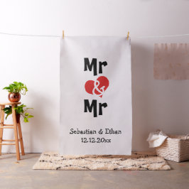 Tela Foto de Mr. and Mr. Heart Gay Boda Personalizado