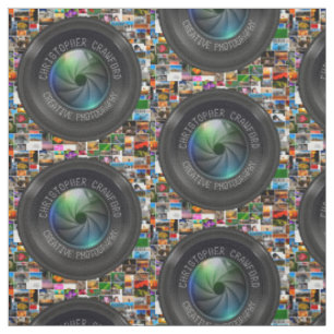 Tela Fotógrafo y lente de cámara del negocio de la