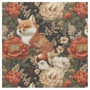 Tela Fox en Flores Floral Patrón sin soldadura