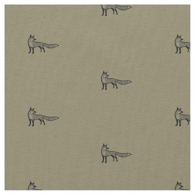Tela Fox fabric - earth colour (De cerca)