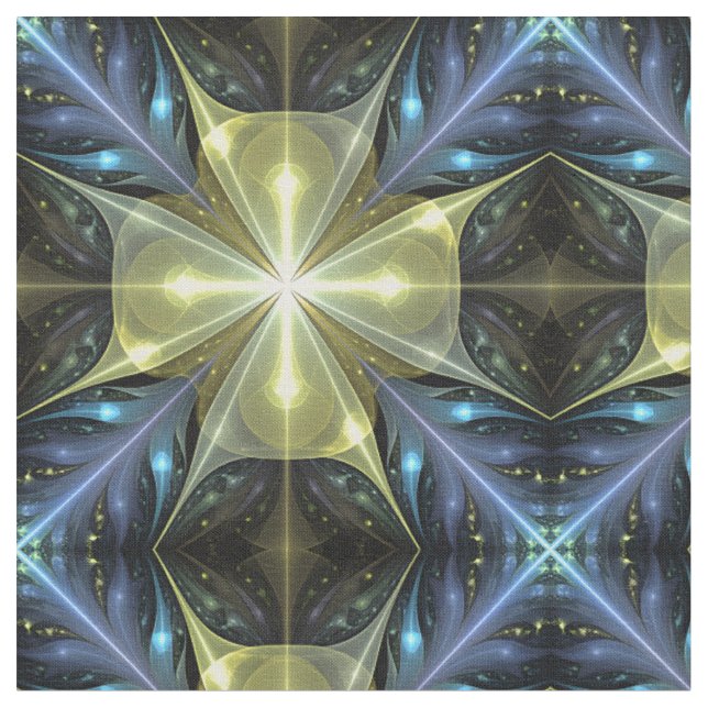 Tela Fractal Bloom Fabric (De cerca)