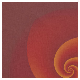 Tela Fractal de espirales de energía - naranja rojo + t