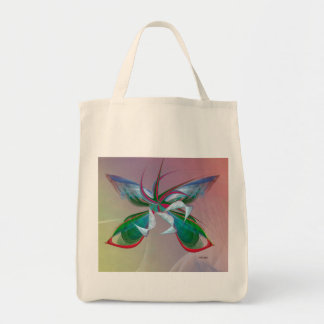 Tela Fractal de la mariposa del mar en bolso de