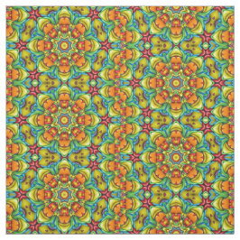 Tela Fractal Kaleidoscopio Tropical con explosión de so