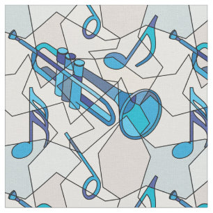 Tela Fragmentos de notas de música de trompeta