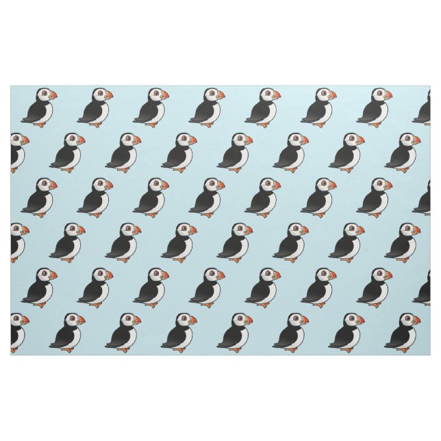 Tela Frailecillo atlántico de Birdorable ("Cuarto gordo" (fat quarter))