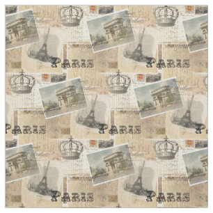 Tela francesa de París de la postal