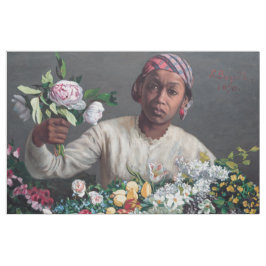 Tela Frederic Bazille - Joven mujer con peonías
