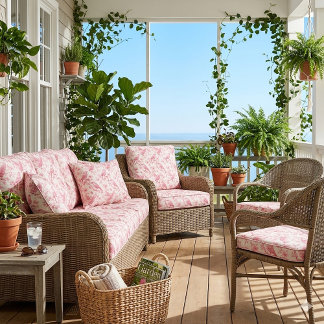 Tela French Toile Rococo Garden Birds Wildlife Pattern 