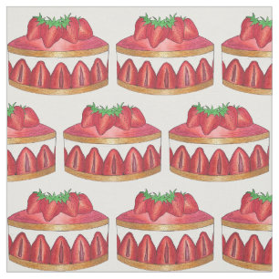 Tela Fresa rosa Fraisier Cake Pastel francés
