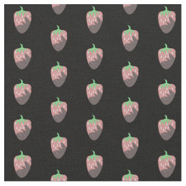 Tela Fresas Cubiertas de Chocolate Bañadas de Rosa Negr