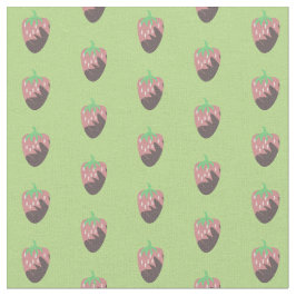 Tela Fresas Cubiertas de Chocolate Bañadas en Verde