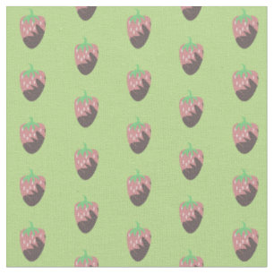 Tela Fresas Cubiertas de Chocolate Bañadas en Verde