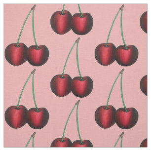 Tela Fresas de cerezas rojas maduras Alimento de fruta 