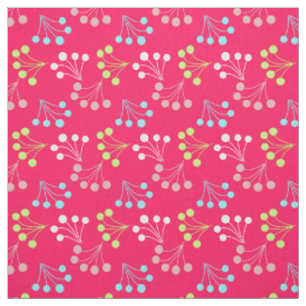 Tela Fresas de color sólido patrón simple retro sesenta