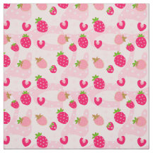 Fresas divertidas y remolinos en rosa,