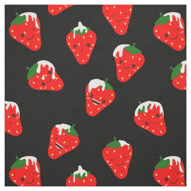 Tela Fresas y nata (Retal)