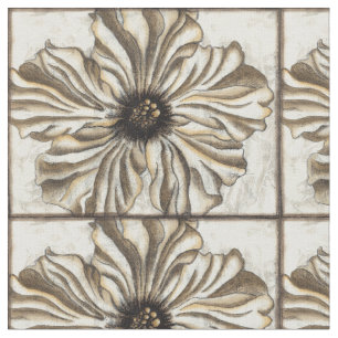 Tela Fresco de Flowerhead en fondo del moreno