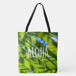 Tela Frondas de la palma, Kauai, bolso hawaiano de la
